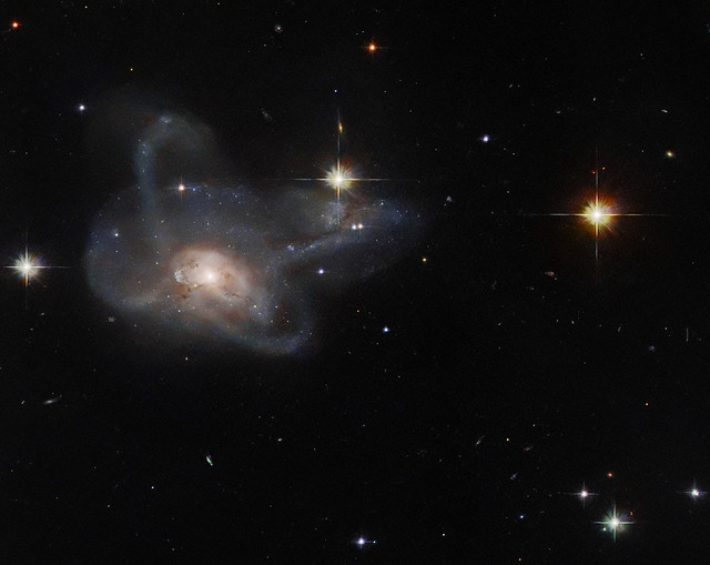 Hubble Spots a Merging Galactic Gem