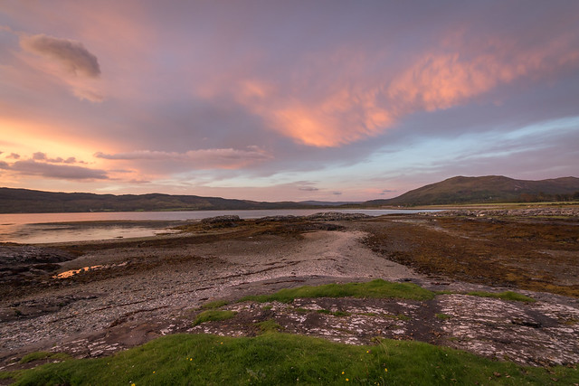 Sunset looking down Loch Na Keal