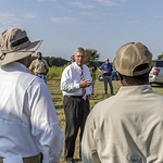 20220916-OSEC-CHW-0005 United States Department of Agriculture (USDA) Secretary Tom Vilsack visited Arkansas on Friday, September 16, 2022, to meet with producers and partners to discuss the new USDA Partnerships for Climate-Smart Commodities Project program designed to expand markets for America’s climate-smart commodities, leverage the greenhouse gas benefits of climate-smart commodity production, and provide direct, meaningful benefits to production agriculture, including for small and underserved producers.

The USDA is investing up to $2.8 billion into 70 selected projects for the first funding pool of the Partnerships for Climate-Smart Commodities funding opportunity; 20 of those projects are expected to affect Arkansas.

(USDA/FPAC photo by Christopher Willis)