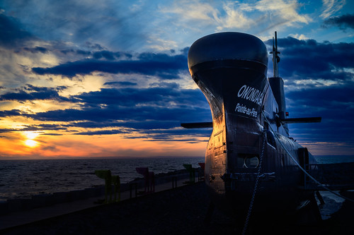 historicalsite rimouski locationrecorded scenic sunset canada boat quebec submarine pointeaupère québec