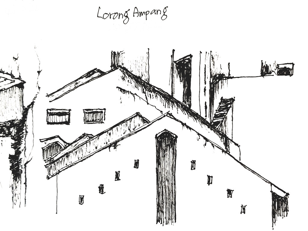 安邦巷 Lorong Ampang - 城市草圖 Urban Sketches (Artline Pen 0.1) ...