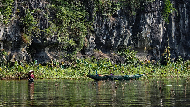 Ngo Dong river, the green boat