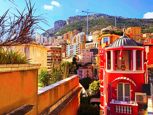 Colorful Buildings in Monaco.