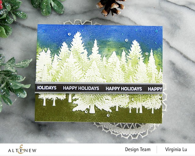 Altenew-Happy Holidays 3D Embossing Folder-Pine Forest 3D Embossing Folder-003