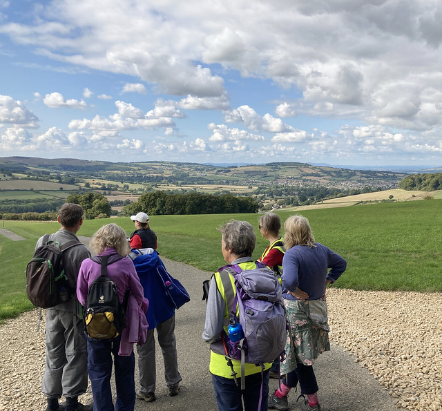 Cotswold walkers take in the view