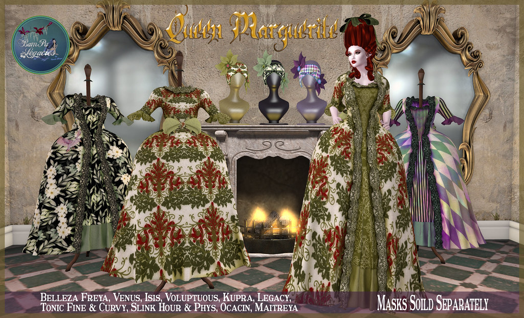 BamPu Legacies~Queen Marguerite Gowns & Masks All - ART AD
