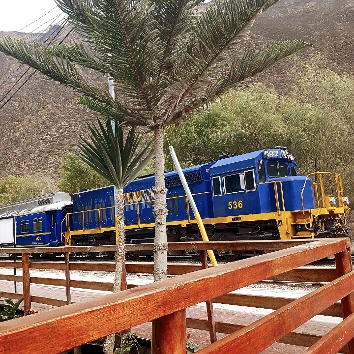 Peru GE unit on  the passenger train 2022 .