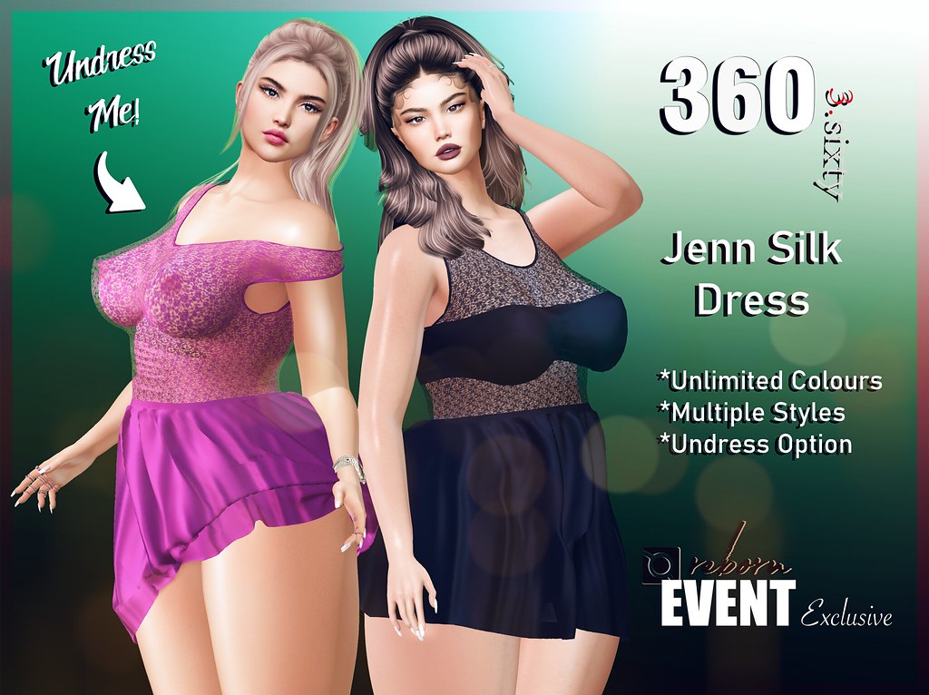3.Sixty - Jenn Silk Dress Undress Me @ Reborn Event