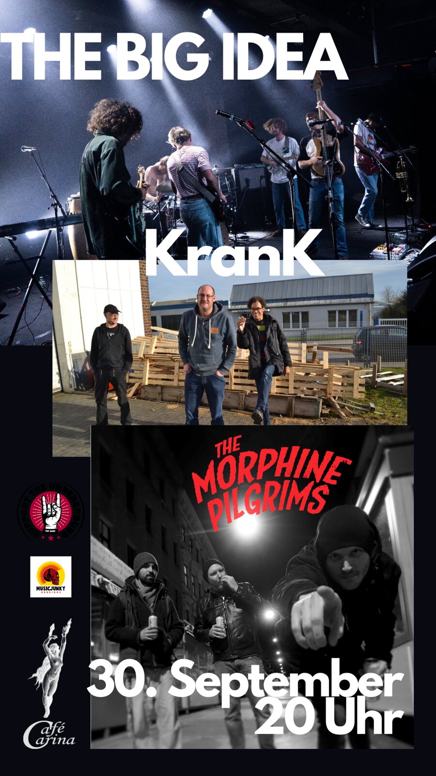 Support the Underground Vol. 9 with KRANK / THE BIG IDEA / THE MORPHINE PILGRIMS