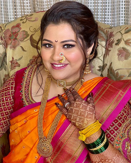 Bridal Makeup , Hairstyle and Draping for  Vidhi