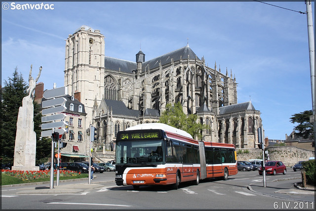 Irisbus Agora L GNV – Setram (Société d'Économie Mixte des TRansports en commun de l'Agglomération Mancelle) n°766