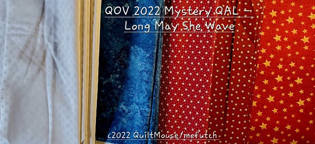 Possible fabrics from my stash for 2022 Long May She Wave Mystery QAL