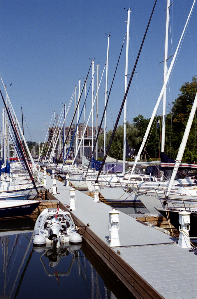 Rows of  OYS Sail Boats
