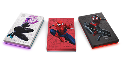 Commemorating Spider-Man, Ghost-Spider (aka Gwen Stacy), and Miles Morales, these special edition HDDs feature one-of-a-kind Marvel artwork.