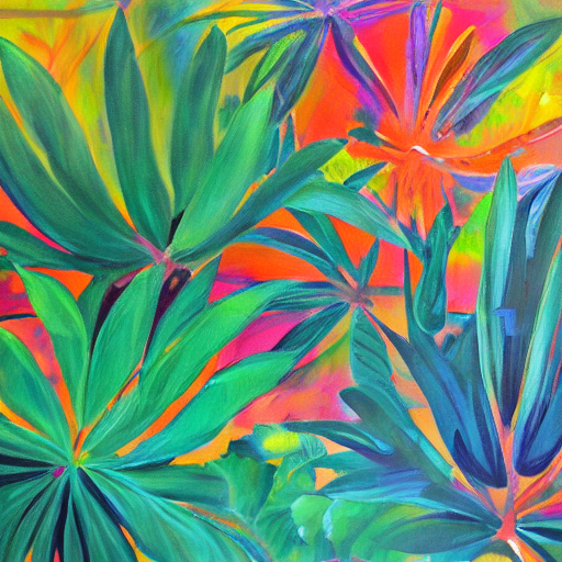 'a painting of the tropics' Deforum Stable Diffusion v0.4