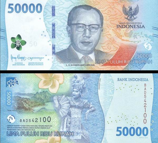 50 000 Rupií Indonézia 2022 P167a