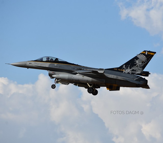 TLP 22-3 / GENERAL DYNAMICS F-16AM FIGHTING FALCON (c/n 6H-57) FUERZA AÉREA DE BÉLGICA (FA-57) 105th ANNIVERSARY 1st SQUADRON 