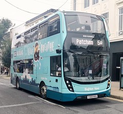 Brighton and Hove Bus 313 is heading along Churchill Square while on route 5a to Patcham. - YX69 NVA - 7th October 2021