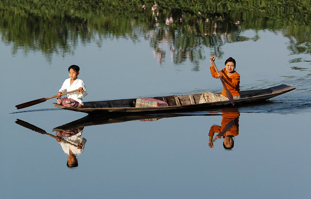 Mother and Daughter on Inle Lake