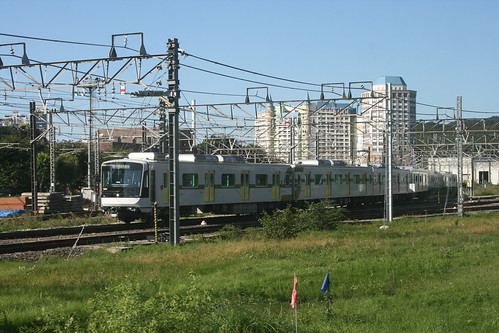 Seoul Metro 7000 series (5th ver) in Jangam.Sta, Uijeongbu, Gyeonggi, S.Korea /Sep 24, 2022