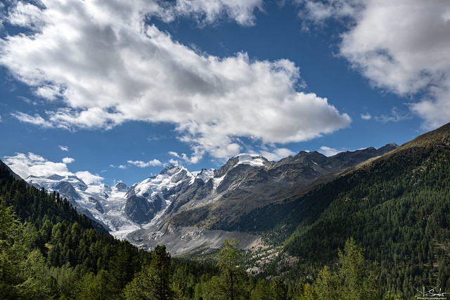 Glacier view from train - Morteratschgletscher - Graubünden - Switzerland