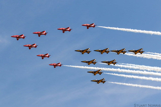 Red Arrows and Black Eagles formation - Royal International Air Tattoo 2022 (explored 26/9/22)