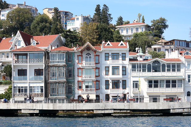 Waterfront facades, Arnavutköy, Istanbul, Turkey