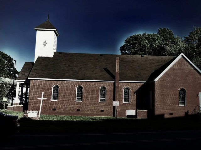 church across the street
