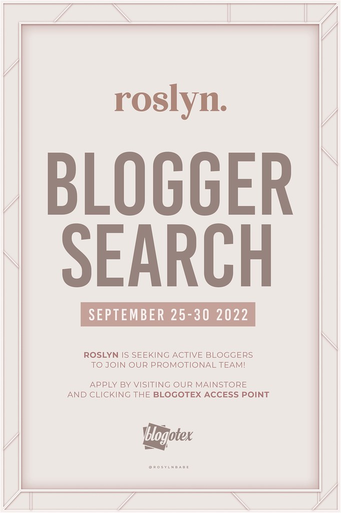 roslyn. Fall 2022 Blogger Search ♥