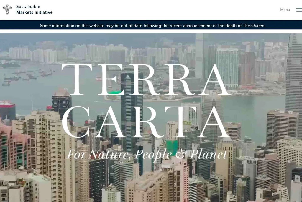 《地球憲章》官網。圖片來源／Terra Carta