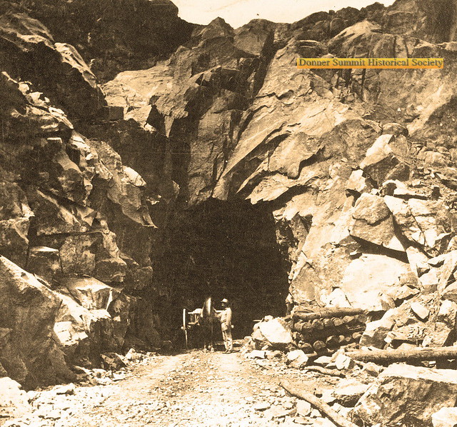 DSHS0110_Horse cart at east portal of railroad tunnel 6 at Donner Pass-Alfred Hart-02 ca1870.jpg