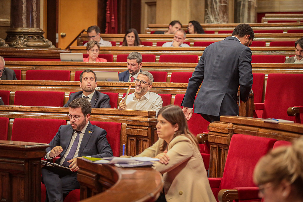 FOTOGRAFÍA. BARCELONA (ESPAÑA), 27.09.2022. El segundo debate de política general de la legislatura. Garriga, Aragonés. Ñ pueblo (3)