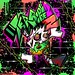 "Bloody Donut-Skull" - neon black wall variant  by Java Jake (( 2022 ))