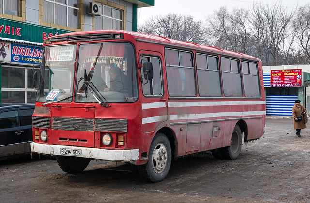 Almaty regional bus: PAZ-3205 # B214SPN