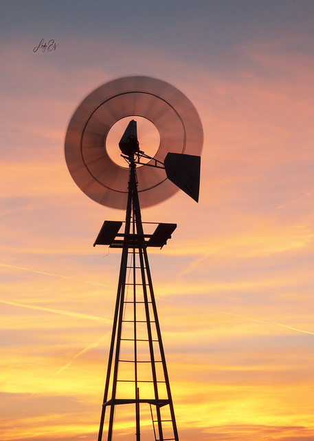 Long Exposure Windmill Sunset