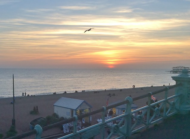 Sundown on Brighton Beach....