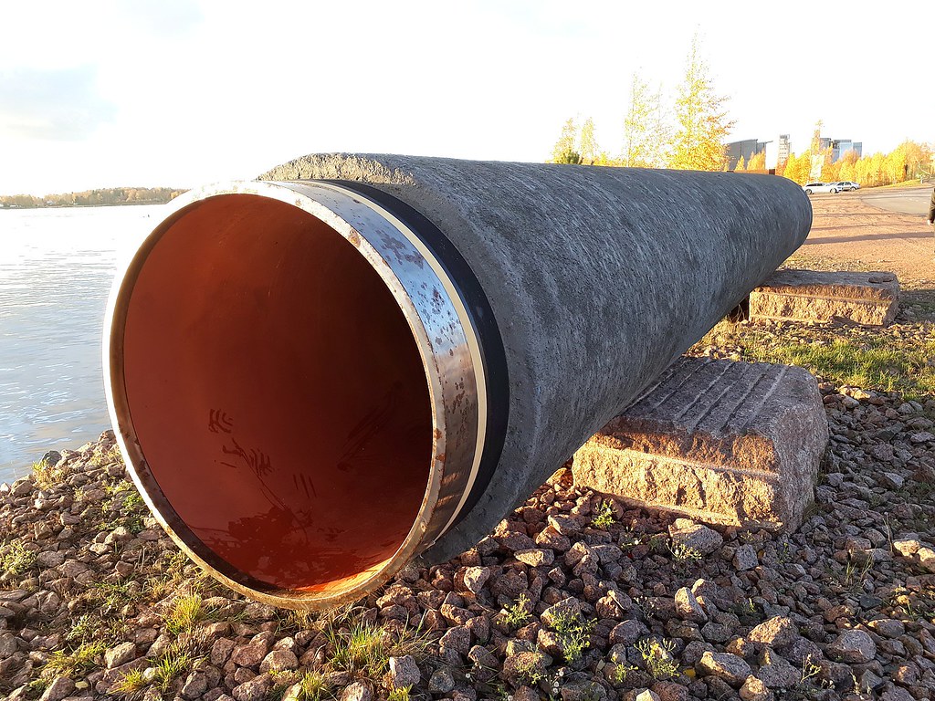 展示在芬蘭的北溪天然氣管線。圖片來源：Vuo（CC BY-SA 4.0）