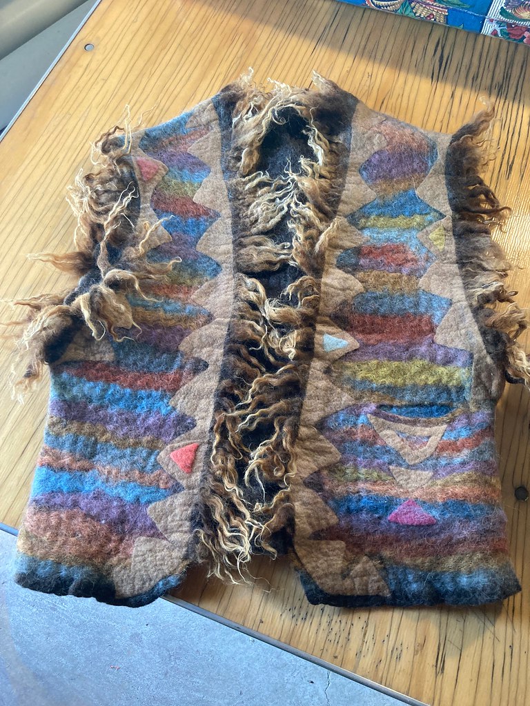 Wet Felted Vest 2022 | Plant dyed wool With KY Shetland Lock… | Flickr