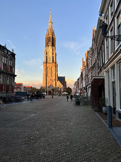Delft The Netherlands, Markt met Nieuwe Kerk
