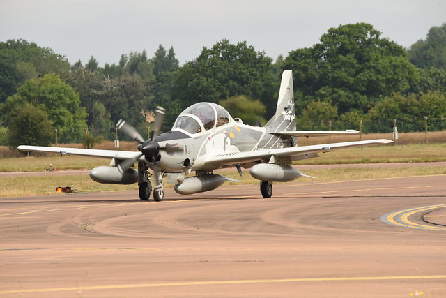 PT-ZTU Embraer EMB 314 Super Tucano arriving into RIAT FAIRFORD , Wednesday 13th July 2022