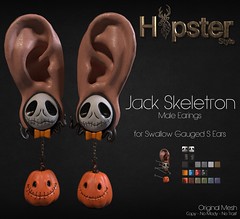 [Hipster Style] Jack Skeletron MALE Earings VENDOR