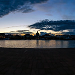 18. September 2022 - 19:43 - Panorama from the steps of the Copenhagen Operaen just before The Magnetic Fields took to the stage. 