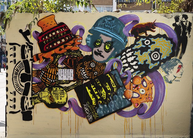 Gang mural: City Kitty, RX Skulls, Toastoro, Voxx Romana and local friend Wrdsmth