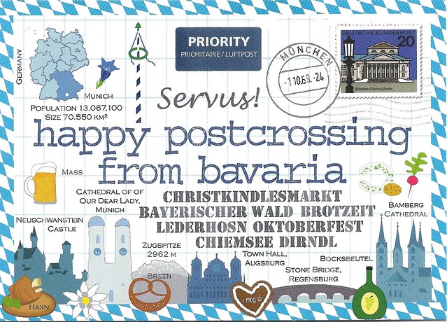 Happy Postcrossing from Bavaria