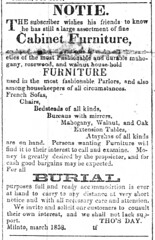 Thomas Day Burial Services. The Milton Chronicle (Milton, NC), 21 May 1858
