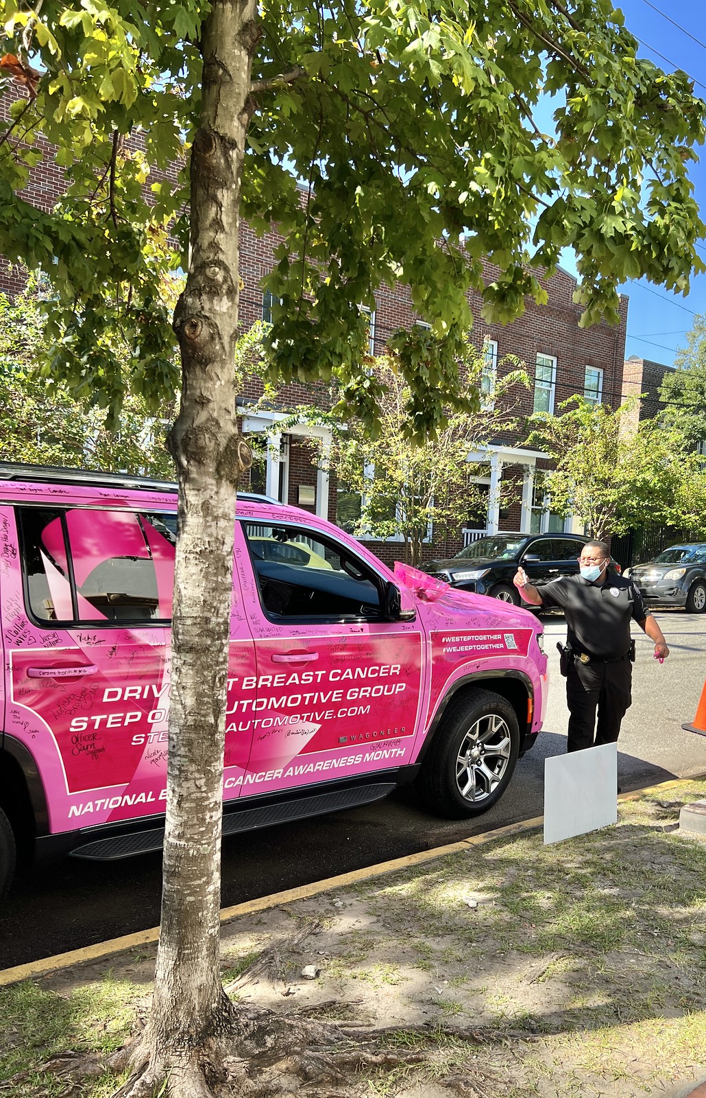 Step One Auto Pink Mammography Wagoneer at First Tabernacle Church