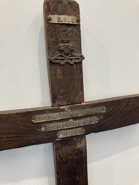 World War I grave marker cross, Christ Church Cathedral: Our place our people display
