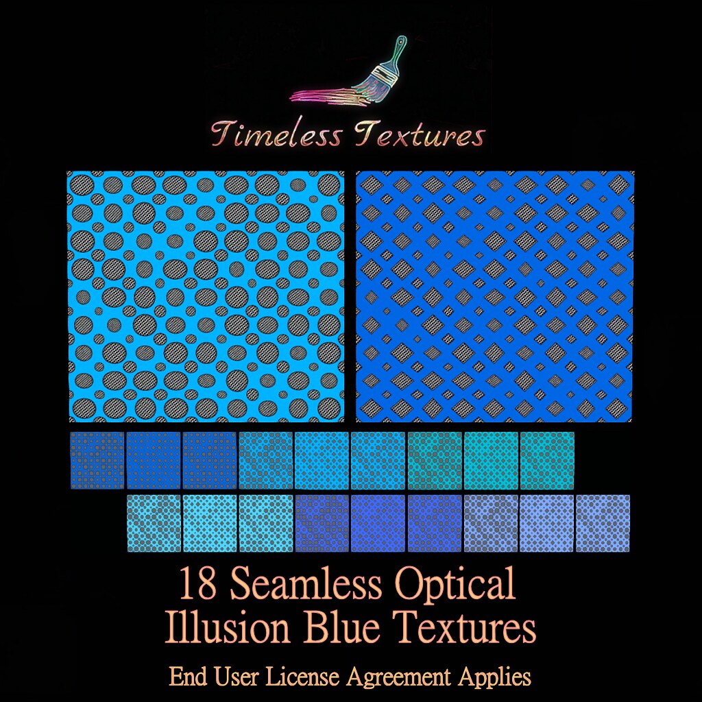 TT 18 Seamless Optical Illusion Blue Timeless Textures