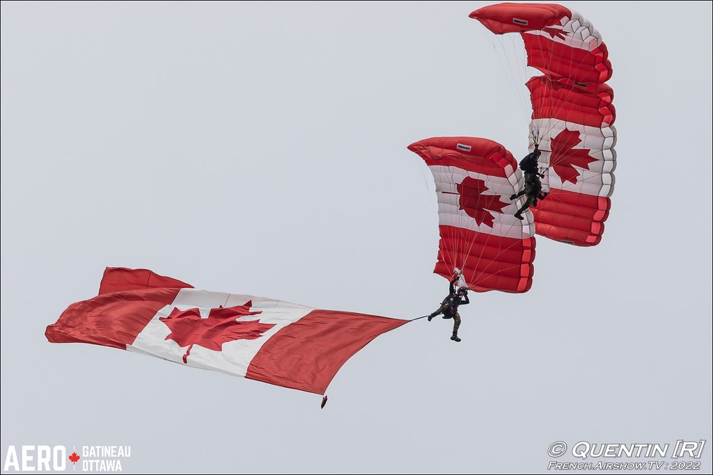 SkyHawks parachute Canadian Armed Forces Aero Gatineau Ottawa QC Airshow Meeting Aerien Canada 2022