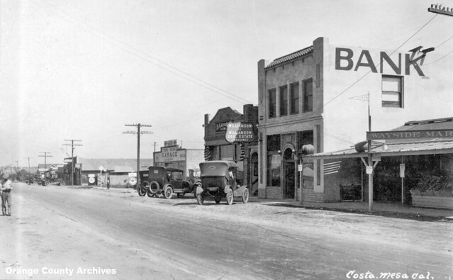 Costa Mesa, looking northeast from the railroad tracks, Fall 1923